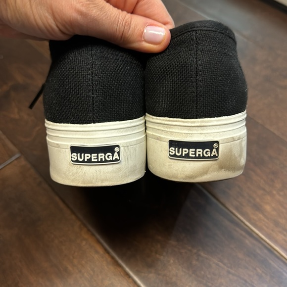 Superga platform black sneaker size 39 1/2 (but fit size 8.5 US) - Picture 5 of 6
